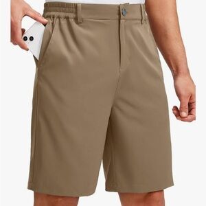 Men's Tan Golf Shorts